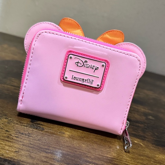 Loungefly Disney Pastel Ghost Minnie Glow in the Dark Women's Zip-Around Wallet - Picture 3 of 4